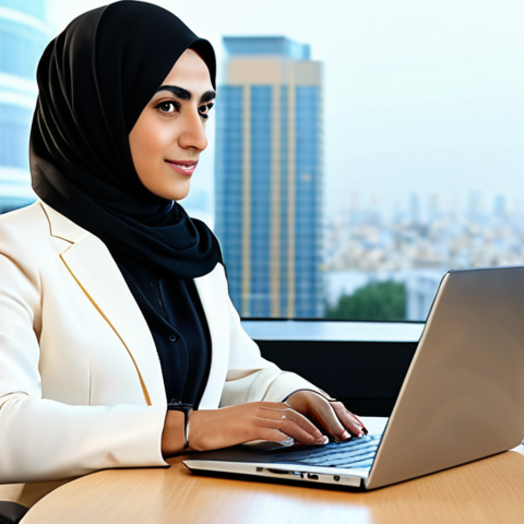 좌절을 이겨내는 강한 멘탈 형성 - Empowered Businesswoman**

"A confident Arab businesswoman in a stylish, modest business suit, worki...