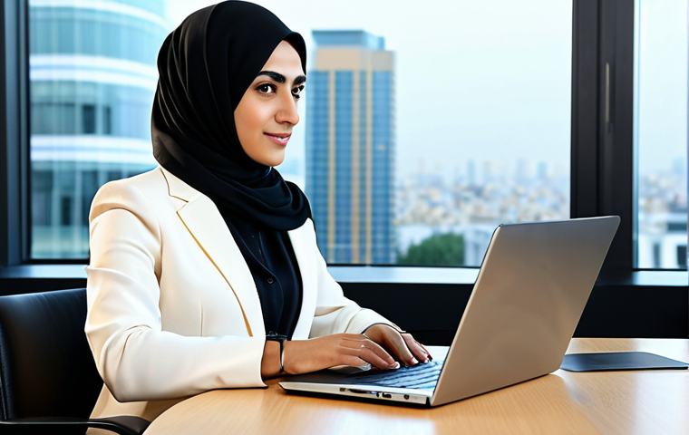 좌절을 이겨내는 강한 멘탈 형성 - Empowered Businesswoman**

"A confident Arab businesswoman in a stylish, modest business suit, worki...