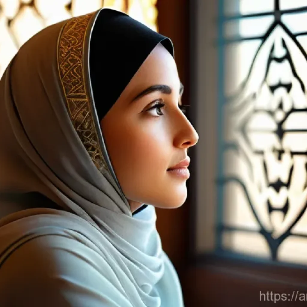 좌절 감정을 긍정적으로 변화시키기 - **Prompt 1: Inner Peace Amidst Reflection**
    "A tranquil, detailed image of an Arab woman in her ...