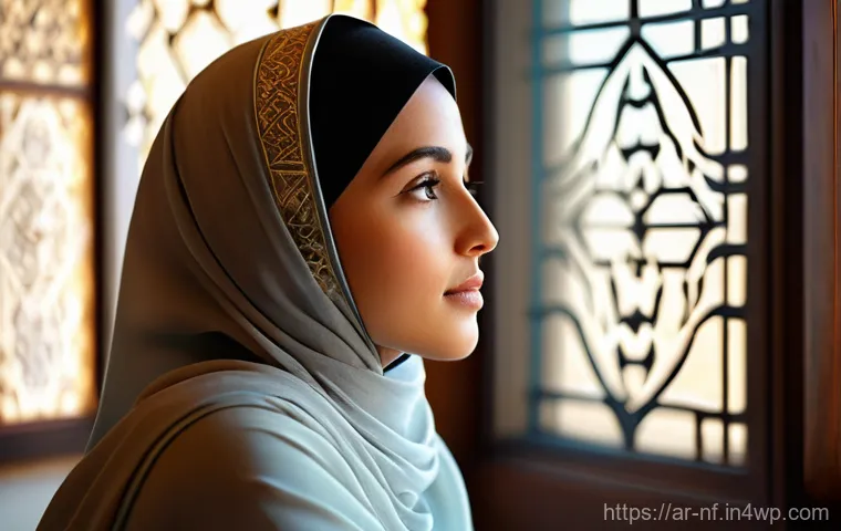 좌절 감정을 긍정적으로 변화시키기 - **Prompt 1: Inner Peace Amidst Reflection**
    "A tranquil, detailed image of an Arab woman in her ...