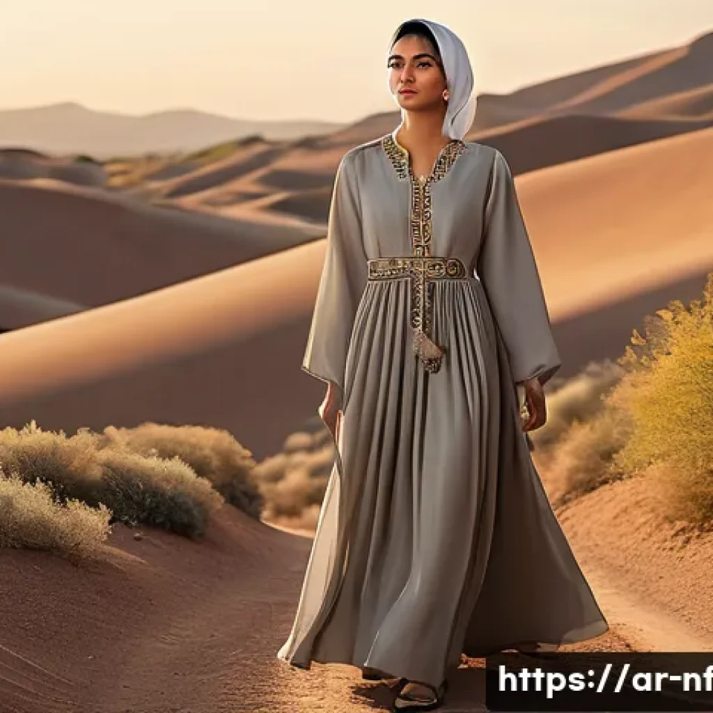 좌절 내성 강화를 위한 지속적인 연습 - **Prompt:** A determined young woman, gracefully dressed in a modest, contemporary abaya-style dress...