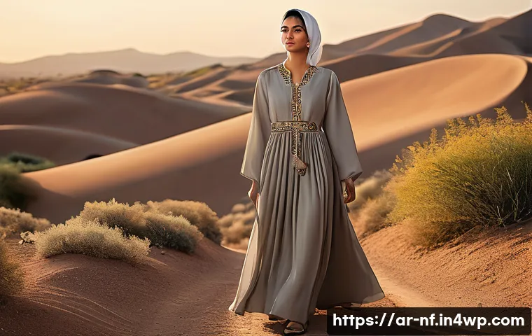 좌절 내성 강화를 위한 지속적인 연습 - **Prompt:** A determined young woman, gracefully dressed in a modest, contemporary abaya-style dress...
