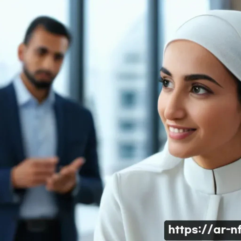 좌절 극복을 위한 대화 스킬 연습 - A professional Middle Eastern man and woman engaged in a deep conversation in a modern office settin...